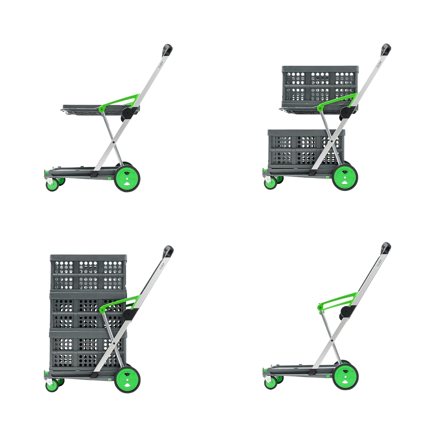 CLAX The innovative transport trolley | hand trolley | trolley | foldable | with 2 folding boxes