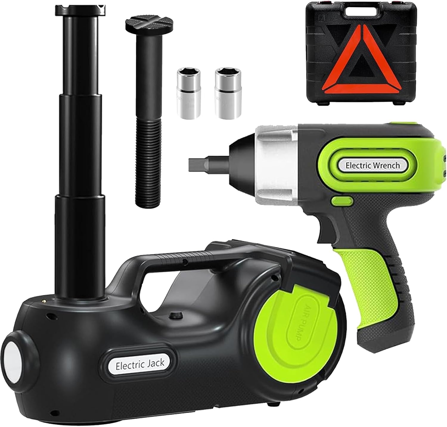 E-HEELP Electric Car Jack Kit 5 Ton 12V with Impact Wrench, 6.1-17.7 in | For SUVs, MPVs, Sedans and Trucks; Ideal for Tire Changes, Garage Repairs and Roadside Use