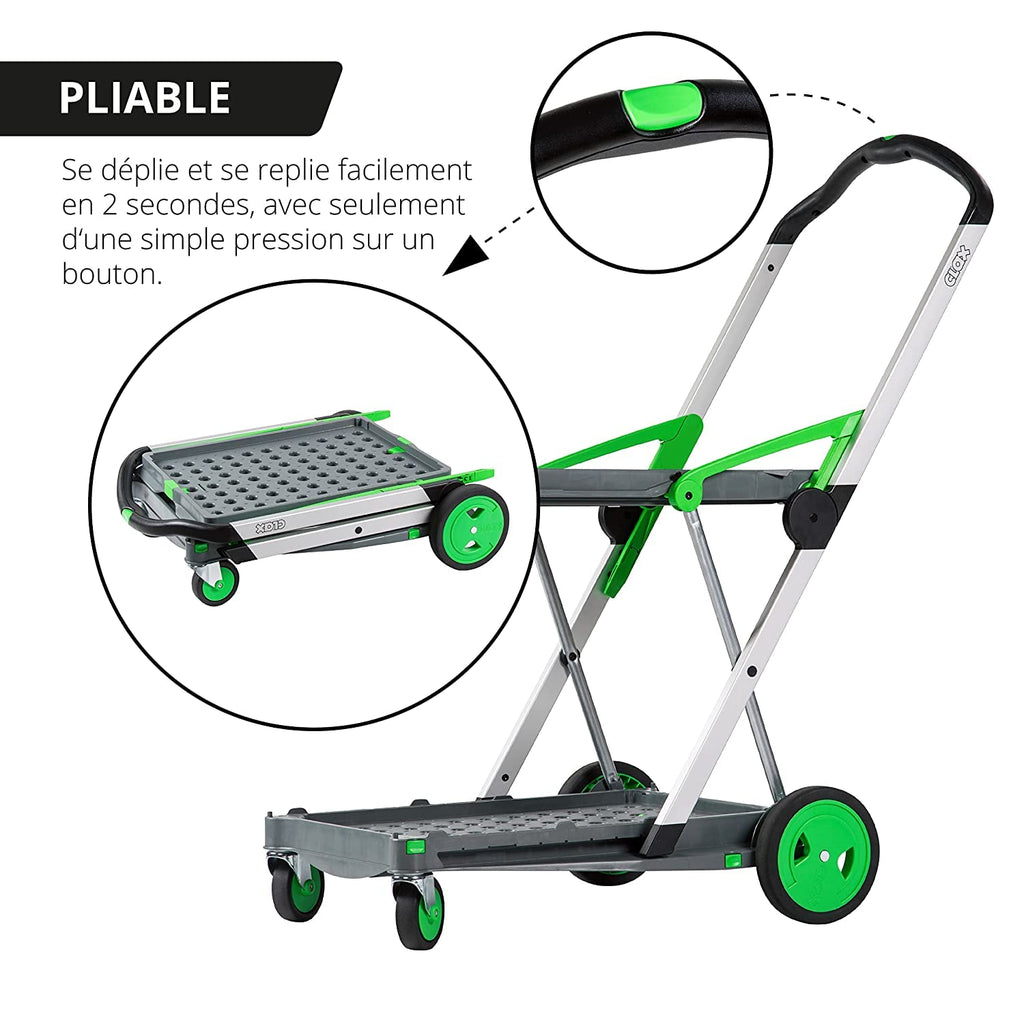 CLAX The innovative transport trolley | hand trolley | trolley | foldable | with 2 folding boxes