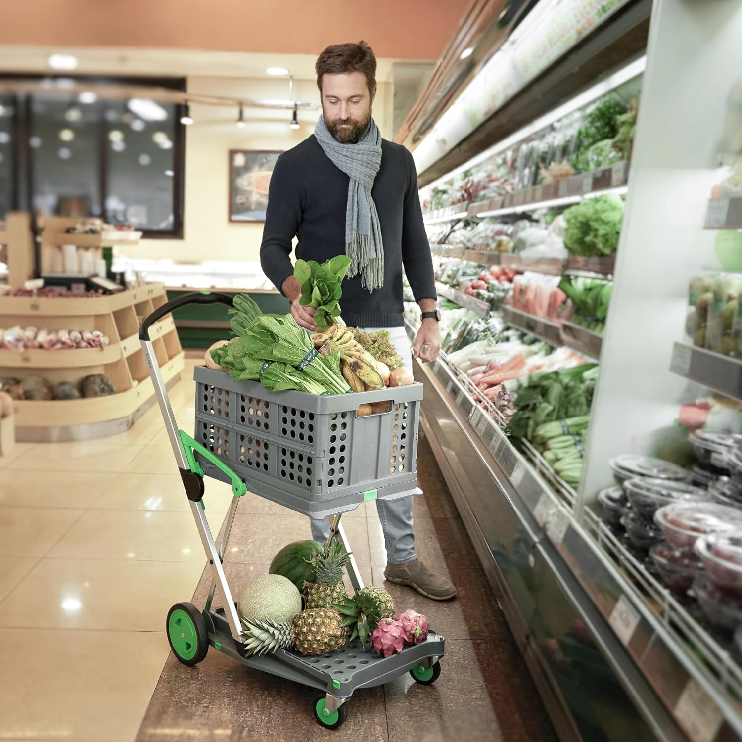 CLAX The innovative transport trolley | hand trolley | trolley | foldable | with 2 folding boxes