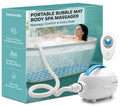Portable Spa Bubble Bath Massager - Thermal Spa Waterproof Non-slip Mat with Suction Cup Bottom, Motorized Air Pump & Adjustable Bubble Settings - Remote Control Included - Serenelife PHSPAMT22