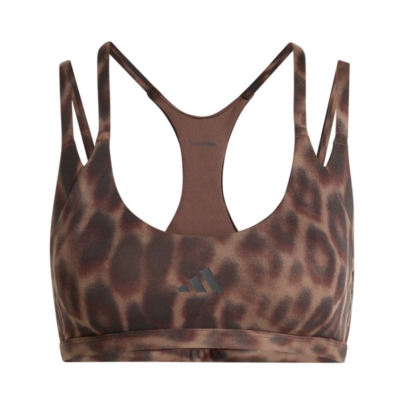 Adidas Optime Workout Leopard Strappy Light Support Bra sportmelltartó