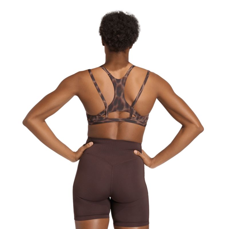 Adidas Optime Workout Leopard Strappy Light Support Bra sportmelltartó