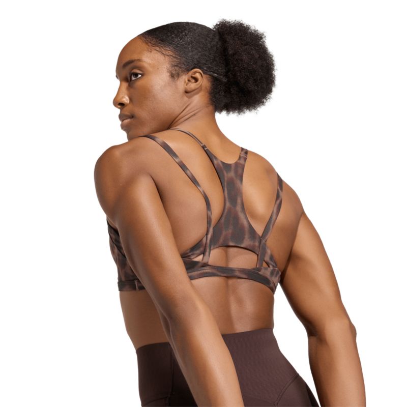 Adidas Optime Workout Leopard Strappy Light Support Bra sportmelltartó