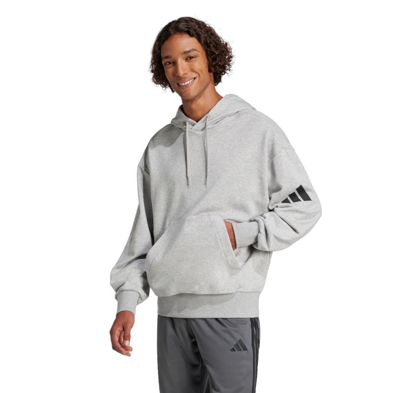 Adidas Essentials 3-Stripes logós francia frottír kapucnis pulóver