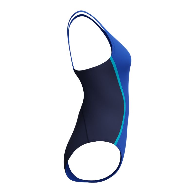 Speedo Solid Splice Medalist One Piece Badeanzug