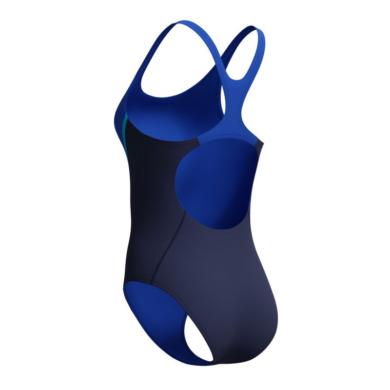 Speedo Solid Splice Medalist One Piece Badeanzug