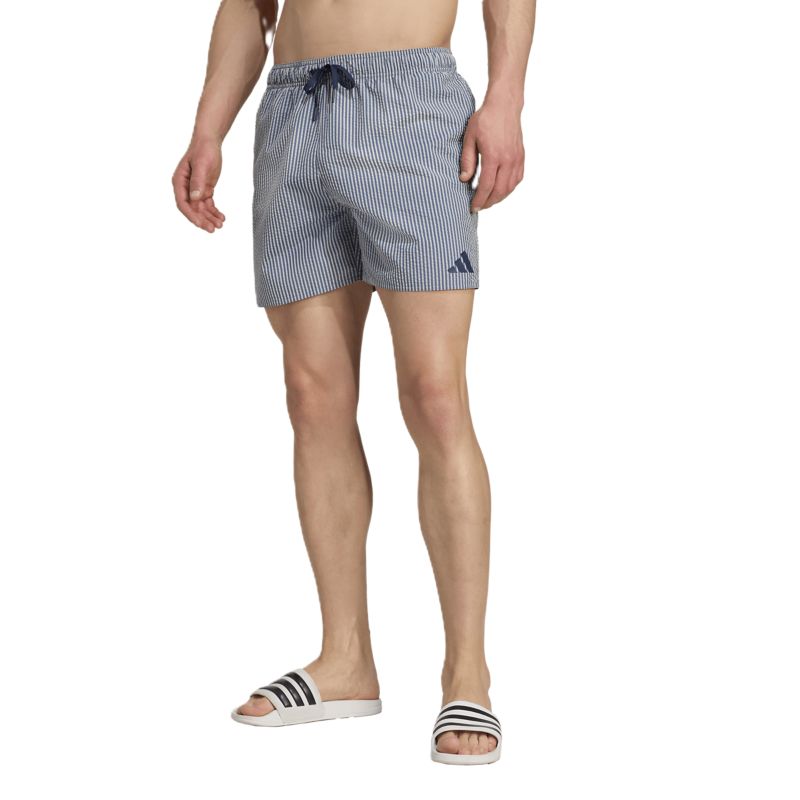 Adidas Seersucker Stripy Swim Shorts 5-Inch Badeshort
