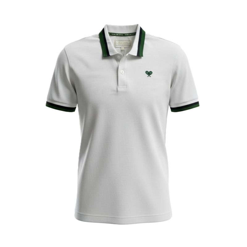 Social Atelier Polo Uni Jaquard Collar Tennisshirt