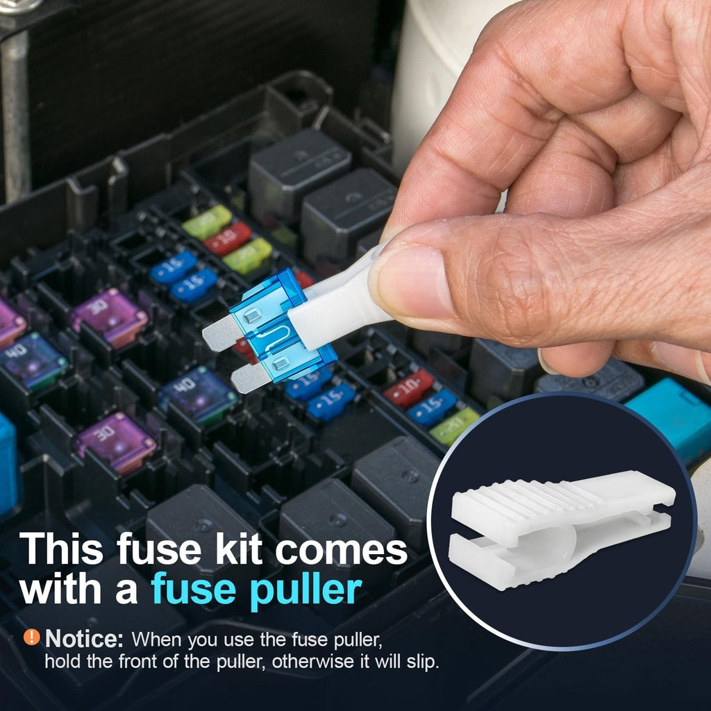 🔧 300Pcs Car Fuse Kit – Standard & Mini Blade Fuses with Puller (2A–40A)