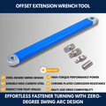 Offset Extension Wrench with Square Drive Adapters
